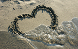 cœur sur sable