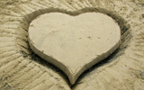 cœur sur sable